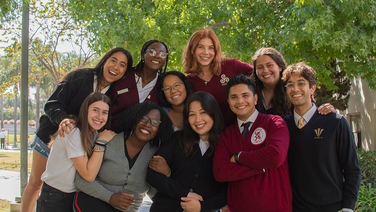 group of students in service organizations